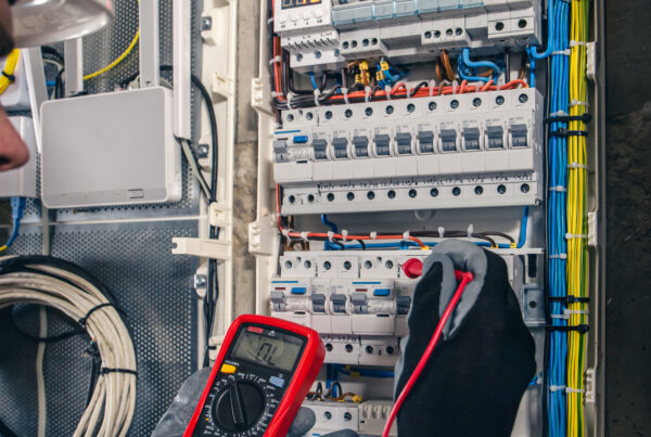 Monteur installeert nieuwe elektrische installatie in woning in Vianen